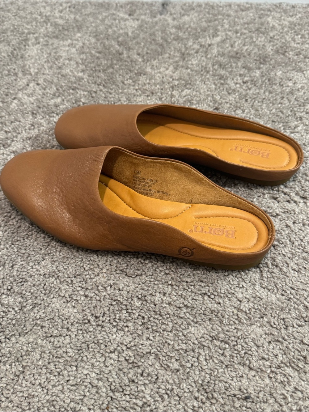 Born Women's Tan Leather Slip-On Mule